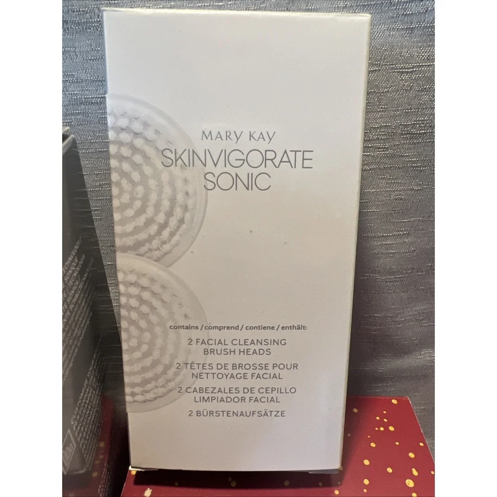 Mary Kay Skinvigorate Sonic System + 2 Brush Heads + Stand – NEW